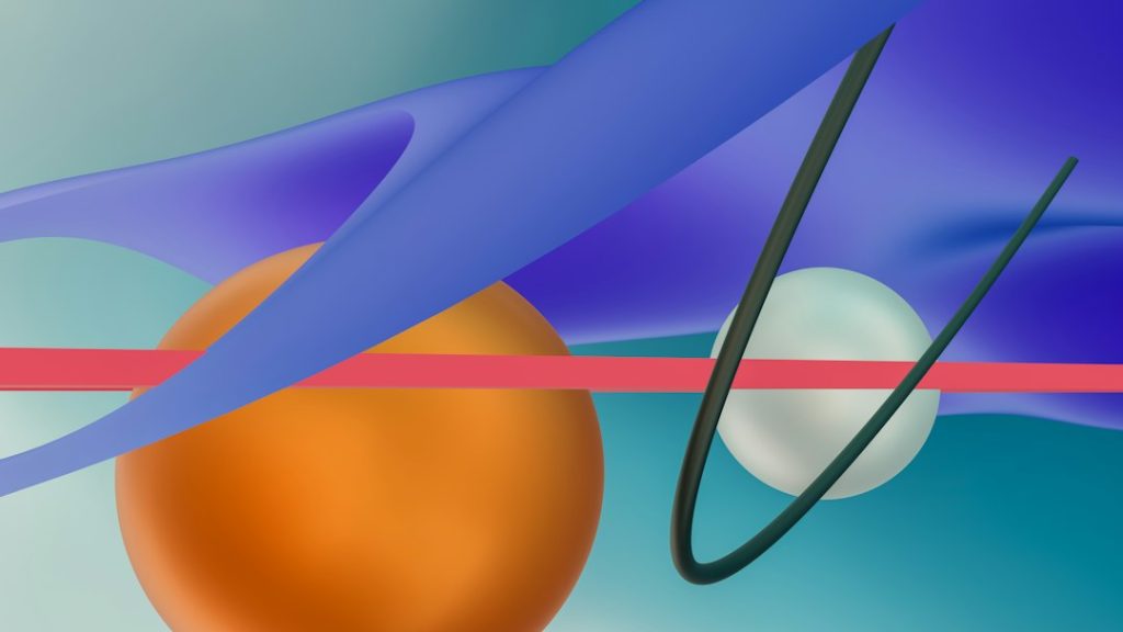 Abstract shapes representing scientific concepts