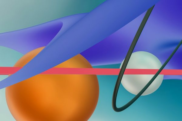 Abstract shapes representing scientific concepts